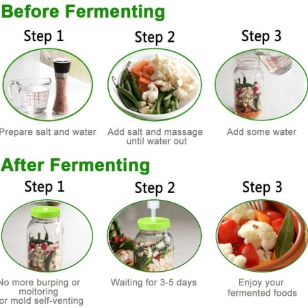Fermentation Lids for Wide Mouth Jars